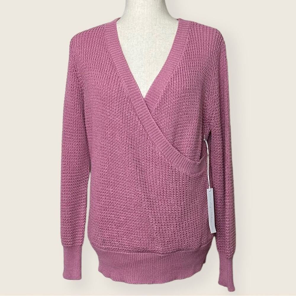 NWT | Callahan | Faux Wrap Knit Sweater | Pink | Médium